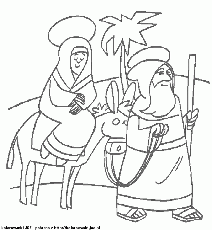 Szopka Bożonarodzeniowa kolorowanki